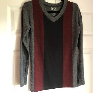 GO couture cozy vertical lines shirt